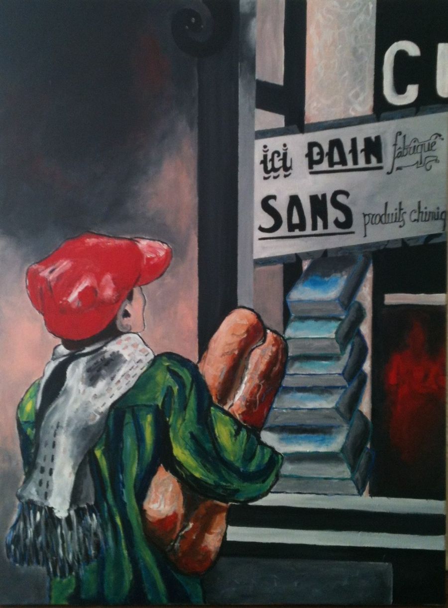 Enfant portant un pain