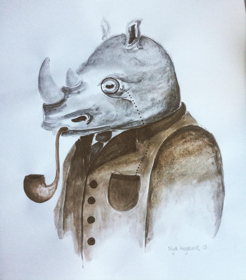 Rino in suit