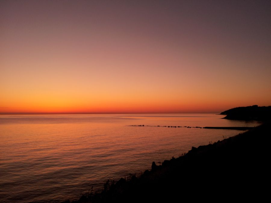 solnedgang over vestkysten
