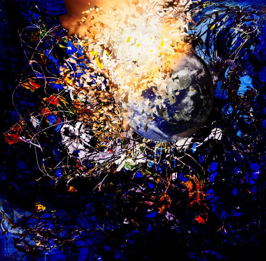 Flaming earth - Dark Blue