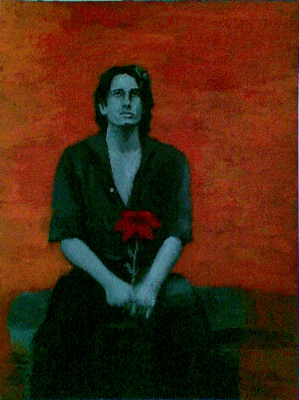 Jeff Buckley med blomst