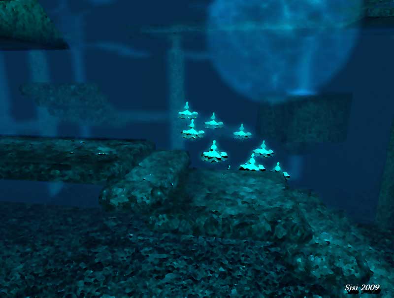Dancers in the sea