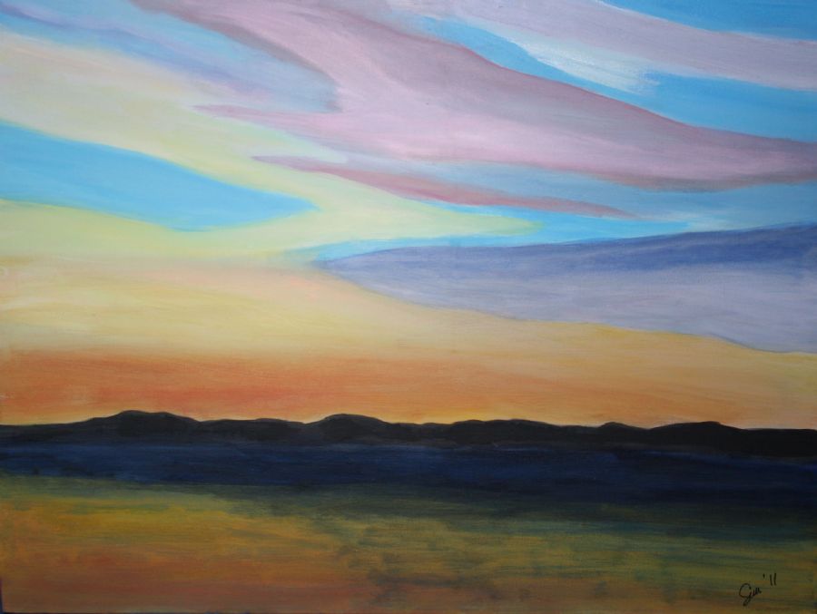 Aftenhimmel i pastel
