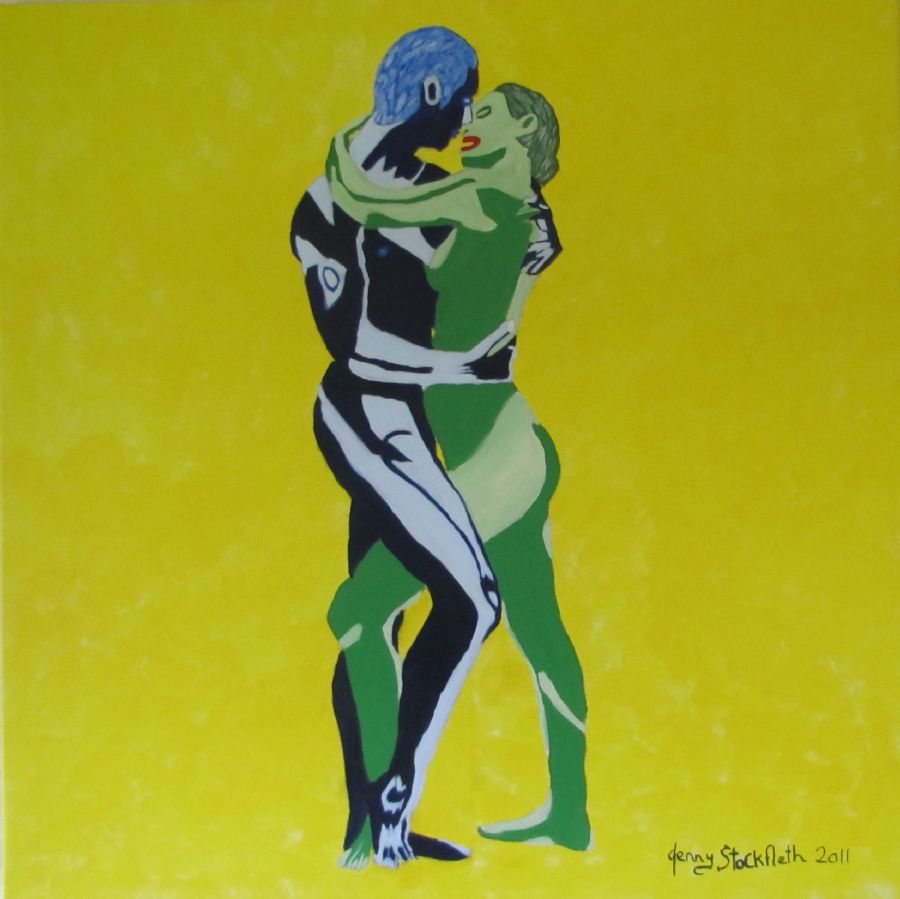 Sky man met green hope