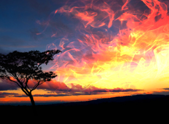 Burning sky
