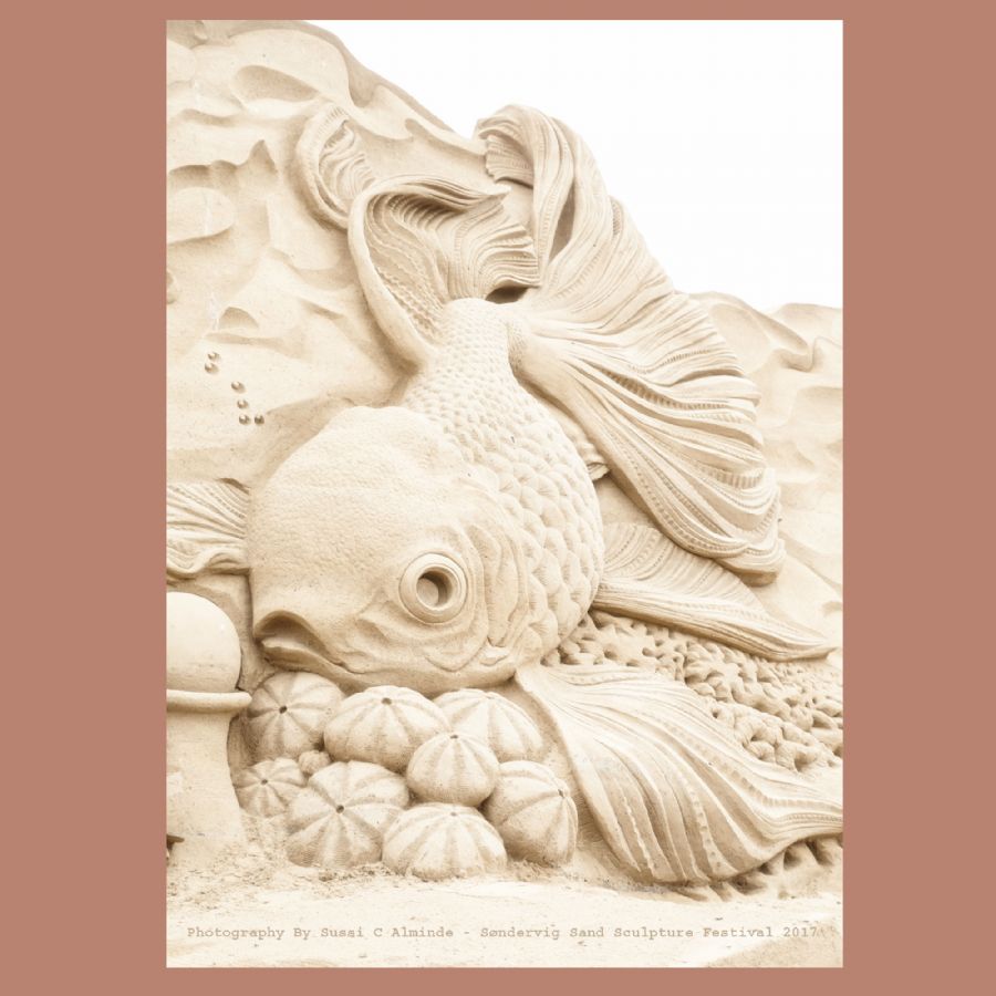 Sandskulptur/ fisk