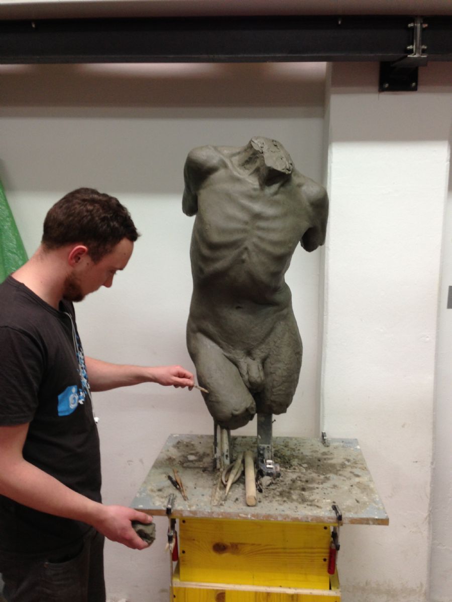 work in progress on life-size torso
