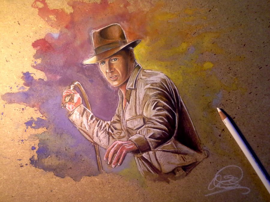 Indiana Jones on MDF, Mixed technique, B