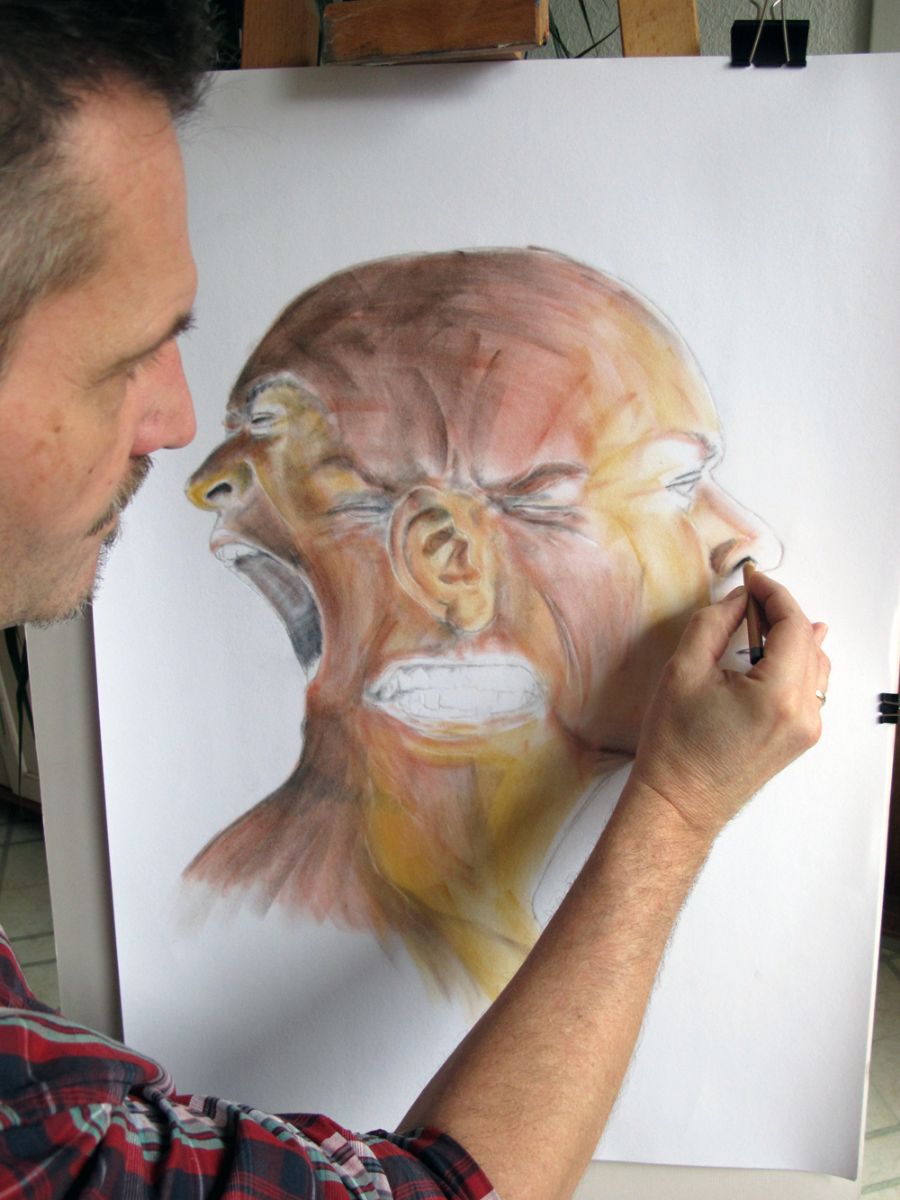 .... starting a big pastel painting for