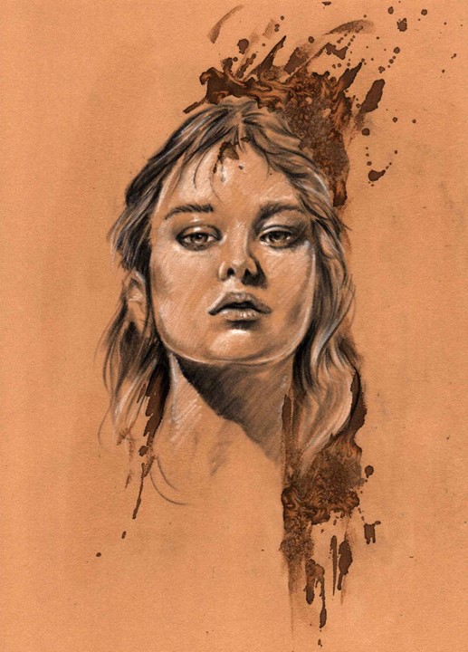 New pastel drawing, on A3 velour paper