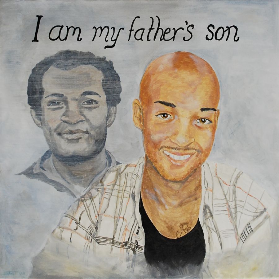 Far og Søn. Memorypainting