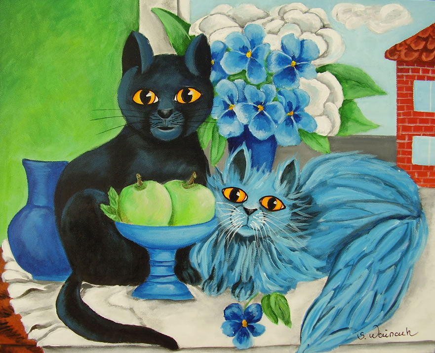 blå katte