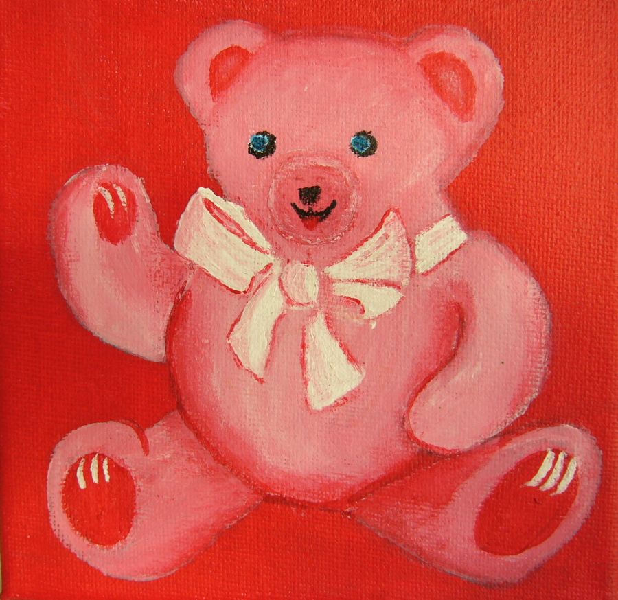 Lyserød Bamse