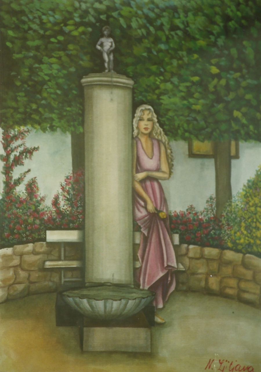 Pigen og en gul rose