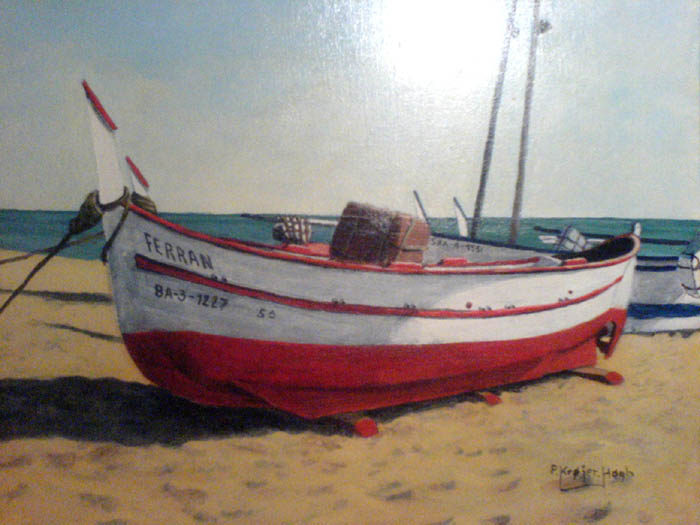 Fiskerbåd på stranden