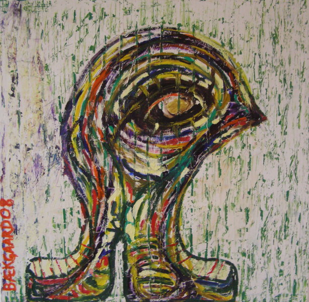 Bird-like creature with boots