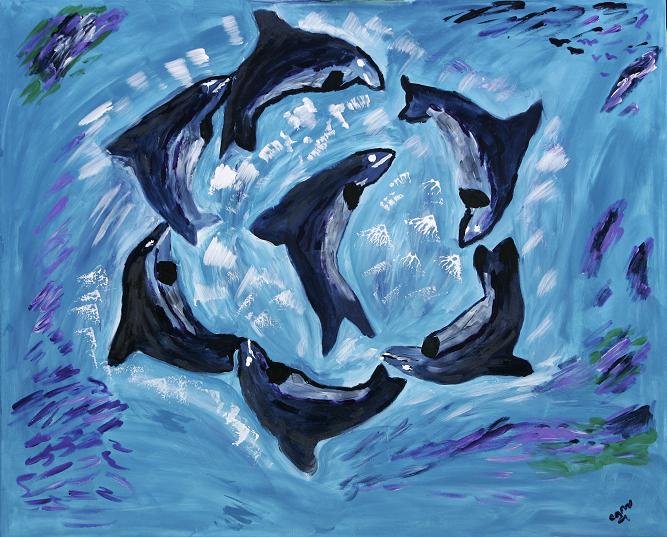 Playing dolphins