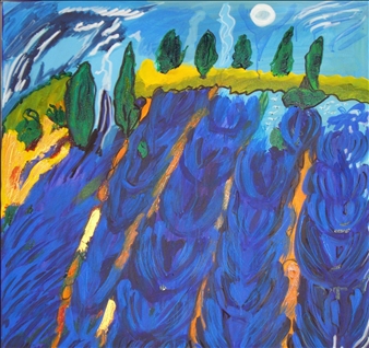 Lavendel mark i Provence