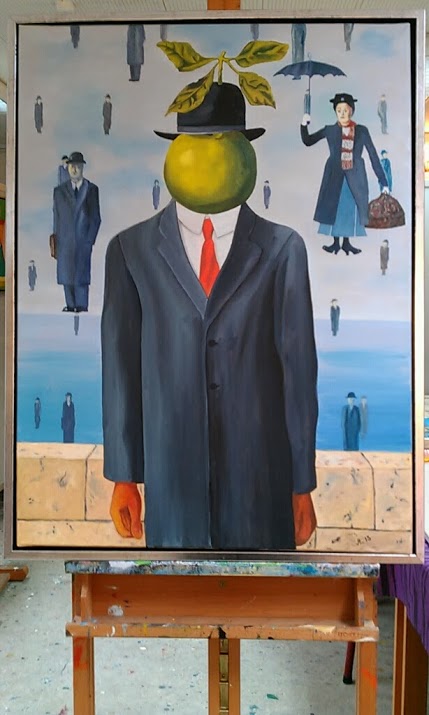 Parafrase over Magritte Son of Man