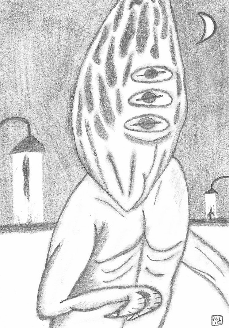 Alien with Saturn-eyes