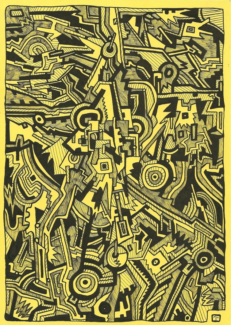 A yellow abstraction