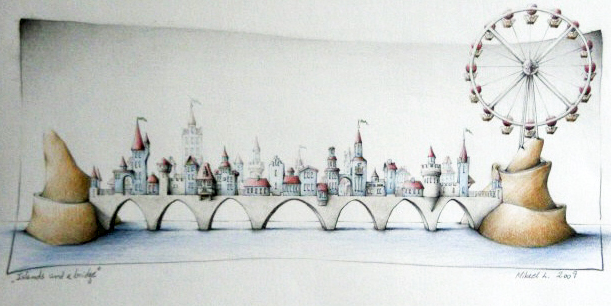 Island with a bridge
