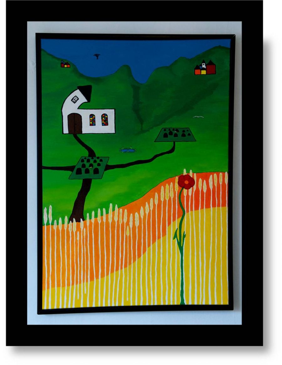 landsbyen med kirken