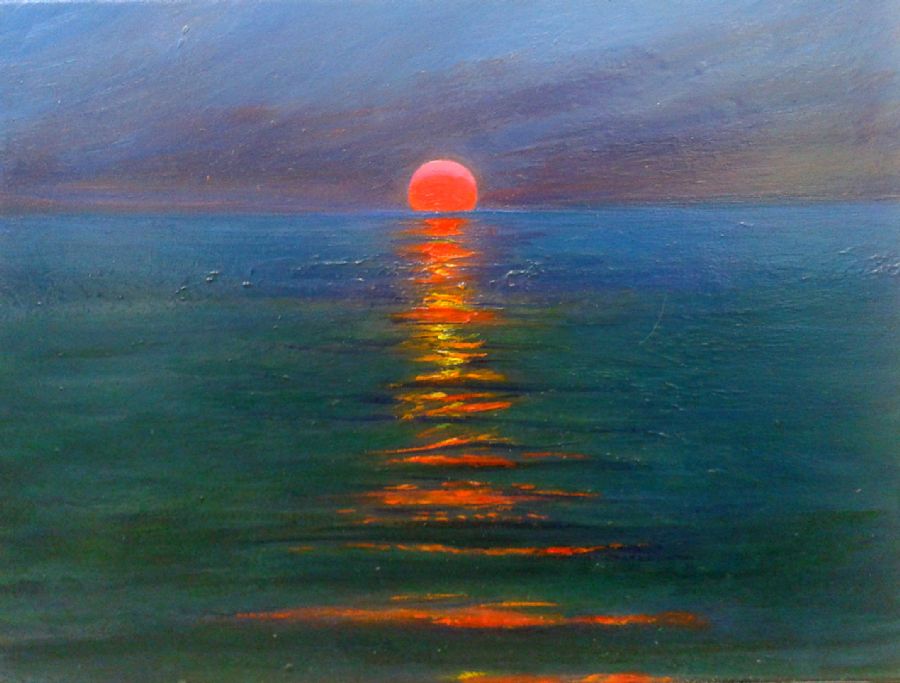 Sunset over Ærø in July
