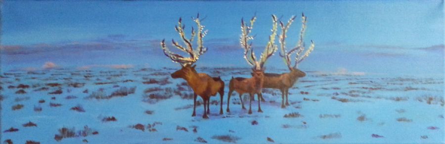 Deer’s with Christmas decoration