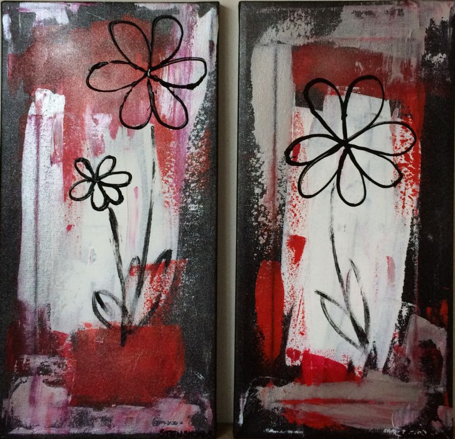 Red Flowers 20 x 40