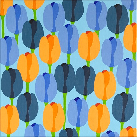 Blå tulipanmark