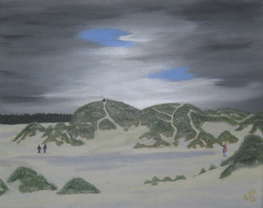 Truende skyer over Råbjerg mile