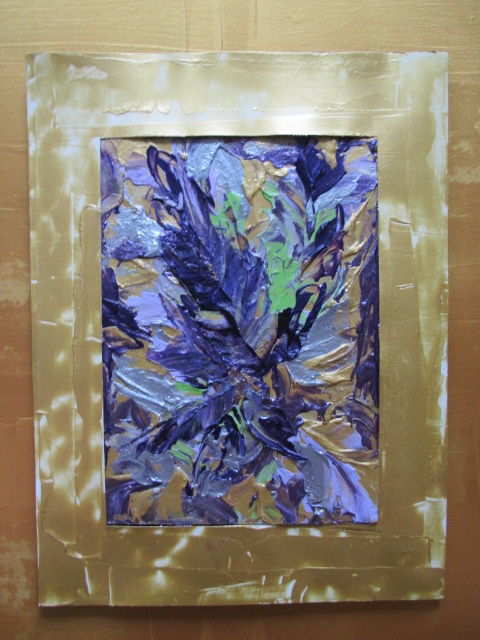 Abstrakt   	Blomster/Have  i guld