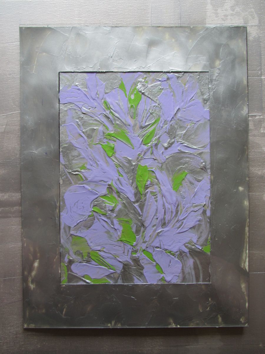 Abstrakt  	Blomster/Have  i  sølv
