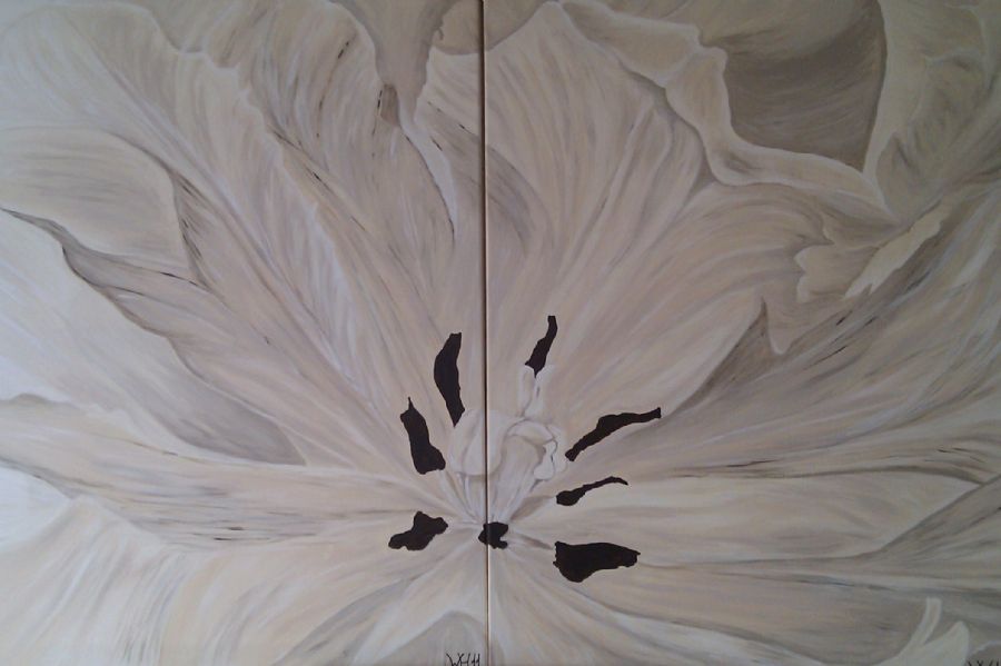 Beige billede af tulipan