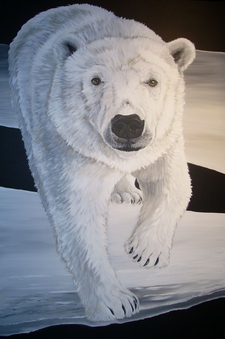 polar bear on ice