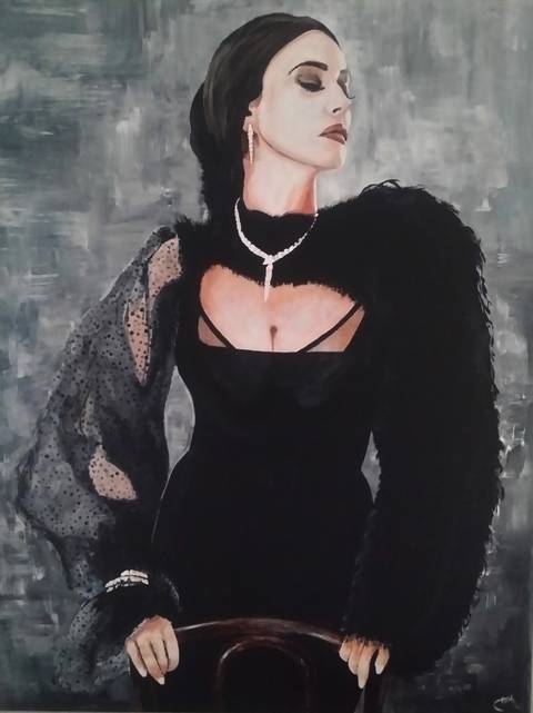 Lady in Black – malerier af Jørgen Thomsen