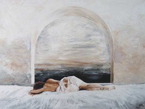 Sleeping. Italian Nights – malerier af Jørgen Thomsen