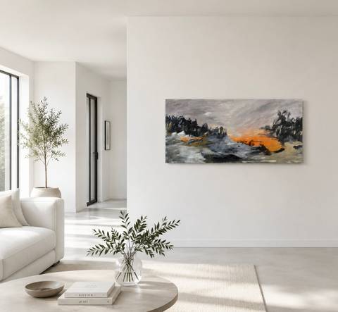 Summertime sunset – malerier af Birthe Villaume