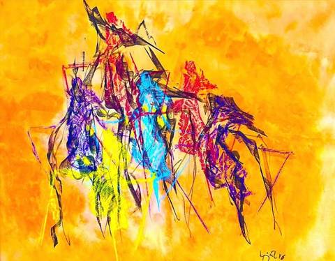 Skygge dukker fra Balin – mixed media af Anders Hjuler