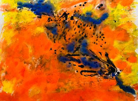 Sommer på Færøerne – mixed media af Anders Hjuler