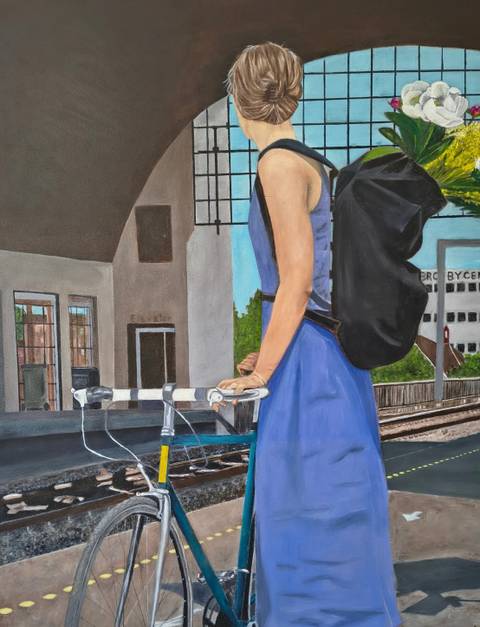 Nørrebro station – malerier af Marianne Laursen