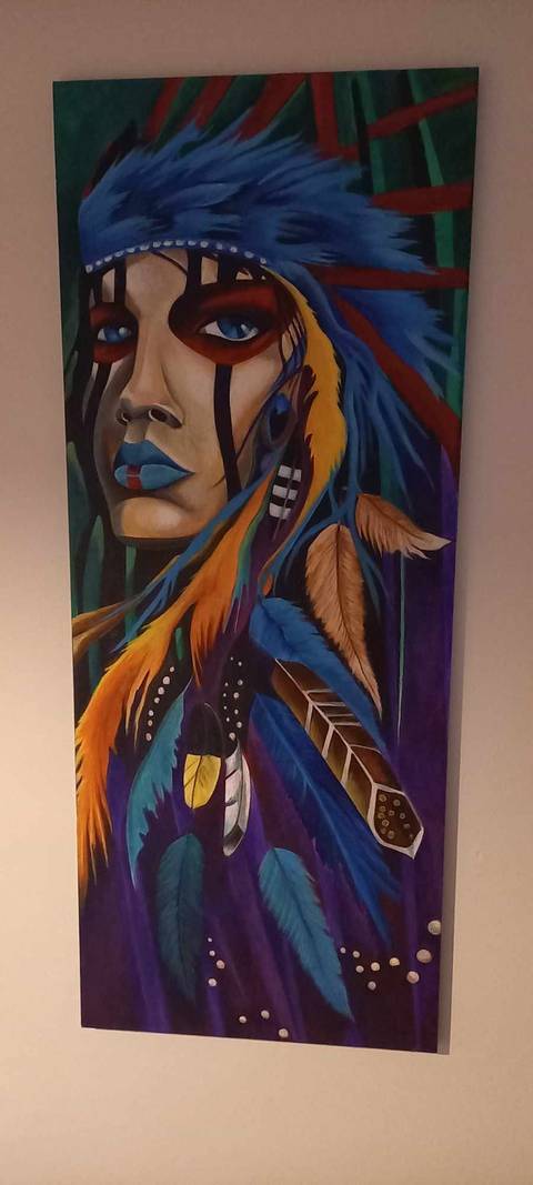 Indianer – malerier af Naked Art