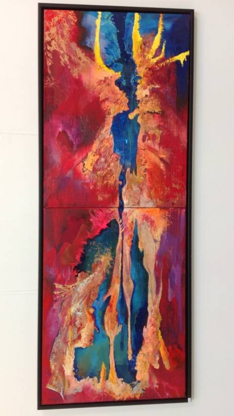 Ild og vand – malerier af Naked Art