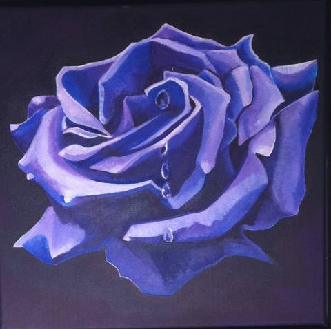 Frossen grædende rose – malerier af Naked Art