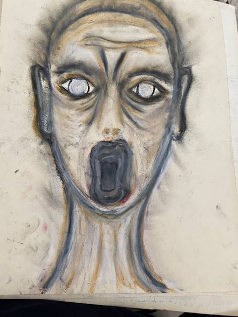Scream in the making – tegninger af Bine Kimmer