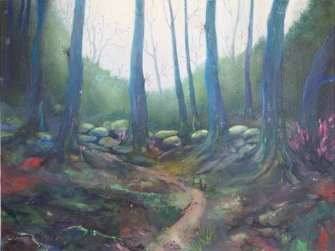 Blue Forrest – malerier af Ruth Jensen