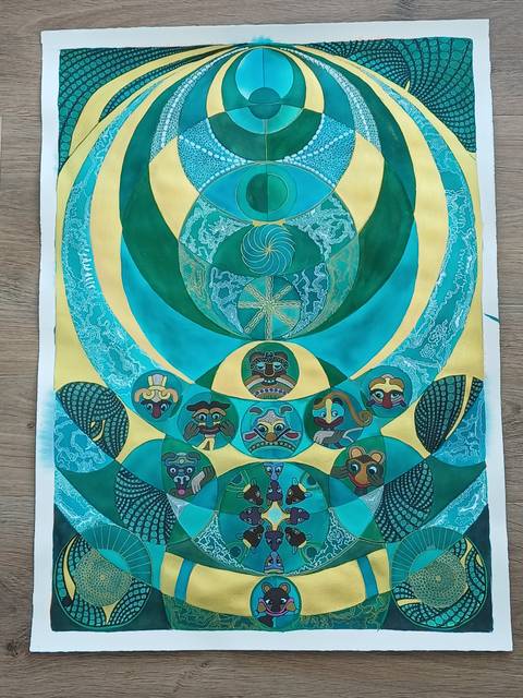 Small Gods – mixed media af Karin Waldhausen