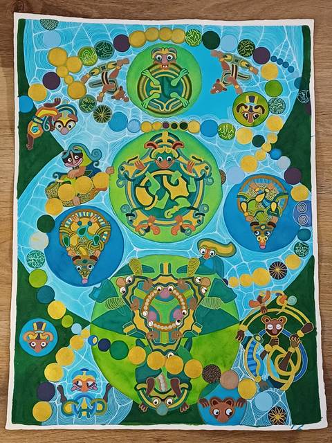 Small Gods – mixed media af Karin Waldhausen