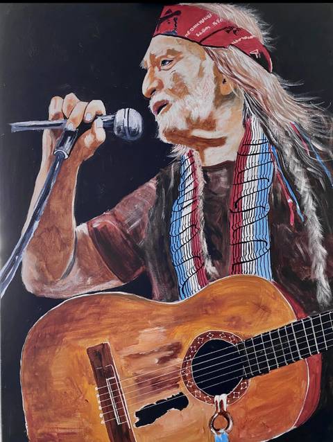 Willie Nelson – malerier af bebro